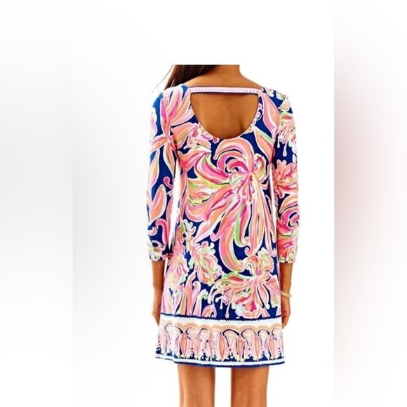 Lilly Pulitzer Emma Dress Resort Navy - Picture 2 of 10